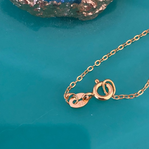 Round Halo Necklace Set in Gold Vermeil - Picture 3 of 5